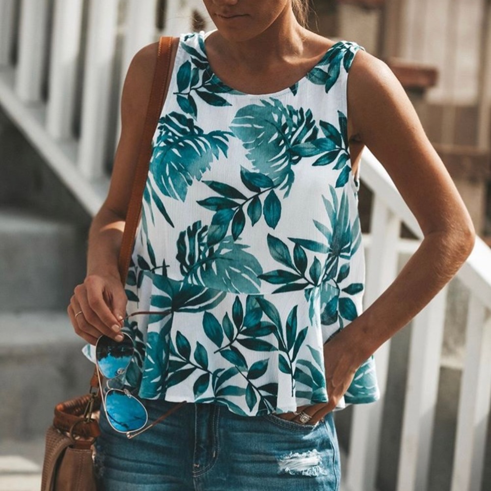Vici Palm Printed Tank